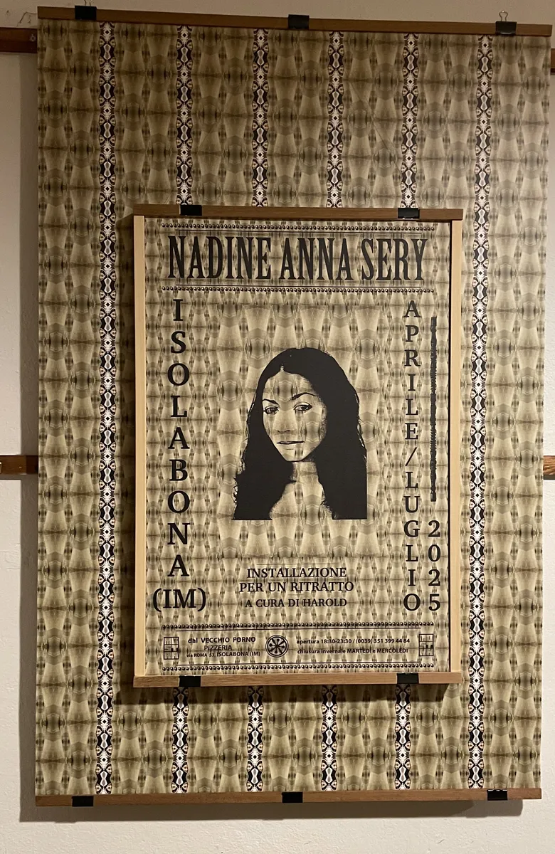 Manifesto della mostra Per un ritratto di Nadine Anna Sery